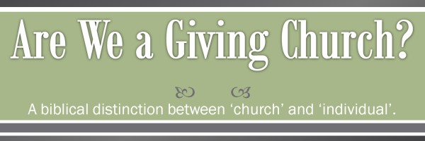 Are We a Giving Church?